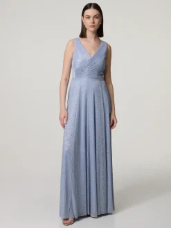 Abendkleid mit Lurexdetails