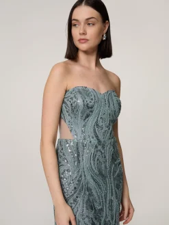 Abendkleid mit Pailletten