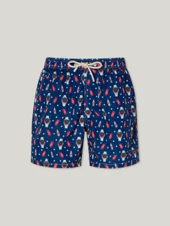 Badeshorts WATCH RED COLA