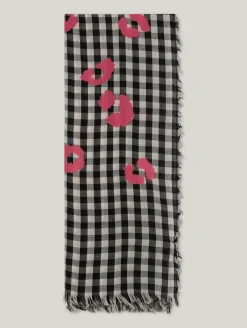 Baumwollschal mit Muster-Mix