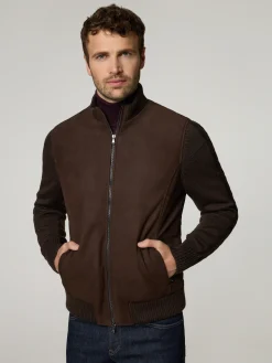 Übergangsjacke aus Leder