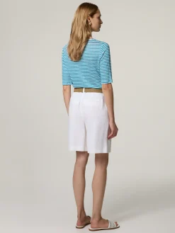 Bermudas aus Leinen-Mix