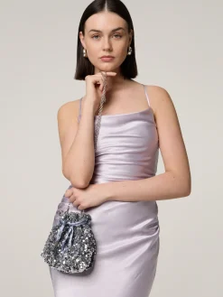 Beuteltasche mit Pailletten