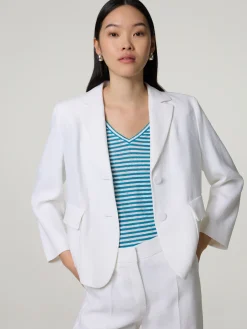 Blazer aus Leinen-Mix