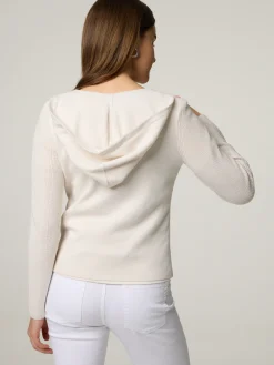 Blazer aus Strick mit Kapuze