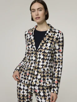 Blazer mit Allover-Print