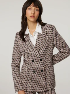 Blazer mit Allover-Print
