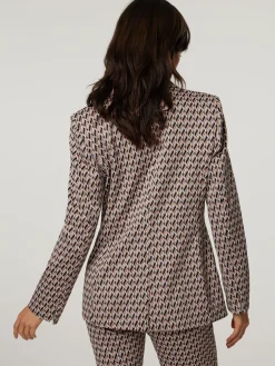 Blazer mit Allover-Print