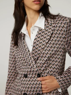 Blazer mit Allover-Print