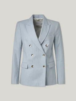 Blazer mit Nadelstreifen