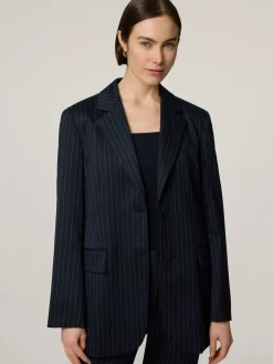 Blazer mit Nadelstreifen