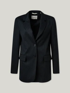 Blazer mit Nadelstreifen