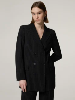 Blazer mit Nadelstreifen