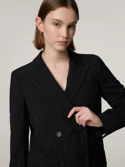 Blazer mit Nadelstreifen