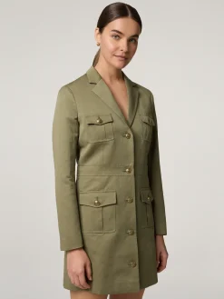 Blazerkleid mit Leinen