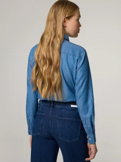 Bluse aus Denim