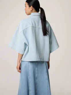 Bluse aus Denim