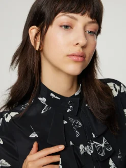 Bluse aus Seide mit Print