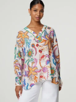 Bluse aus Seiden-Mix