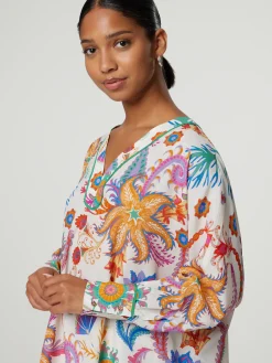 Bluse aus Seiden-Mix