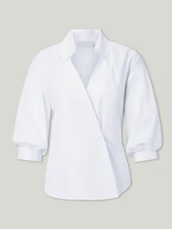 Bluse in Wickeloptik