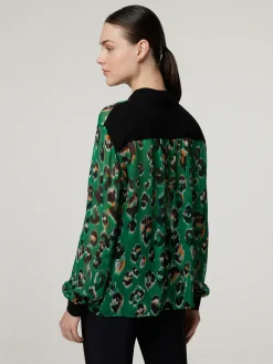 Bluse mit Allover-Print