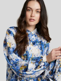 Bluse mit Allover-Print