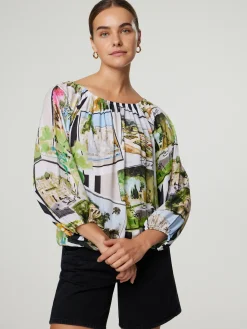 Bluse mit Allover-Print