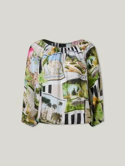 Bluse mit Allover-Print