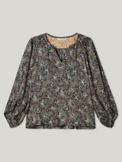 Bluse mit Allover-Print
