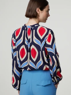 Bluse mit Allover-Print
