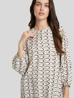 Bluse mit Herz-Print