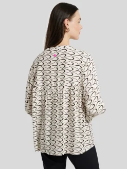 Bluse mit Herz-Print