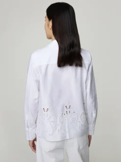 Bluse mit Lochspitze