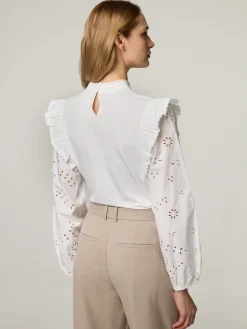 Bluse mit Lochstickerei TADDEO