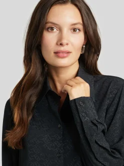 Bluse mit Logo-Print