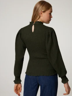 Bluse mit Puffärmeln