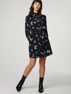 Blusenkleid aus Seide mit Print