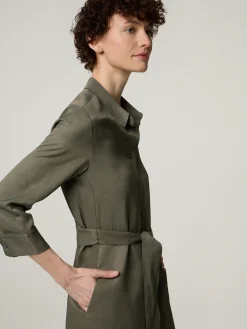 Blusenkleid mit Leinen