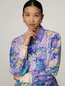 Blusenkleid mit Seide