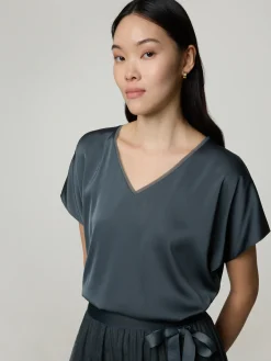 Blusenshirt aus Satin