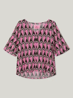 Blusenshirt mit Herz-Print
