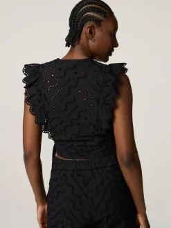 Blusentop aus Baumwolle LILA