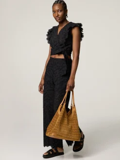 Blusentop aus Baumwolle LILA