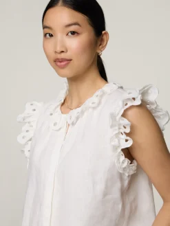 Blusentop mit Lochstickerei