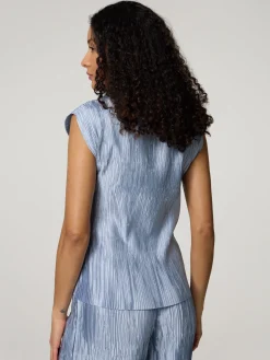 Blusentop mit Plissee