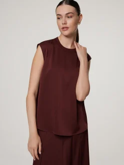 Blusentop mit Stehkragen