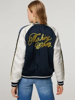 Bomberjacke aus Satin