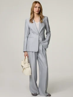 Bundfaltenhose mit Leinen