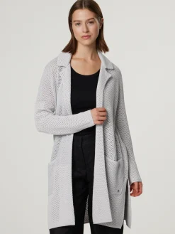 Cardigan mit Lochstickerei